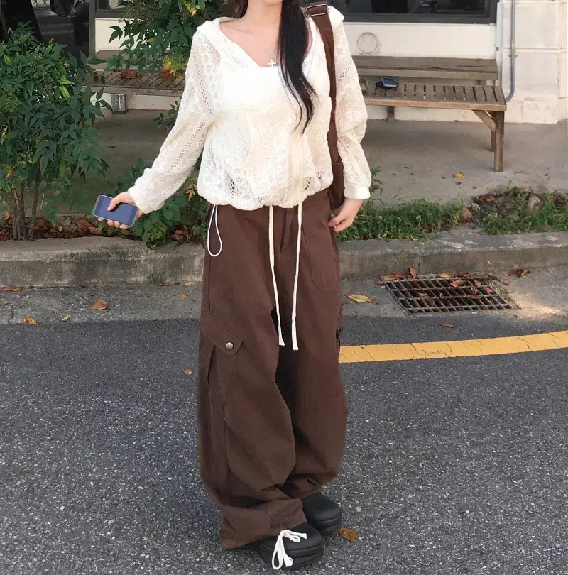 크로셰 오픈워크 지퍼 니트 후드 가디건 상세 이미지 22