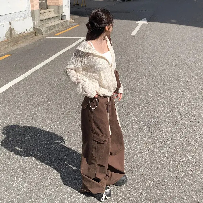 크로셰 오픈워크 지퍼 니트 후드 가디건 상세 이미지 23