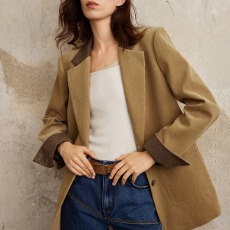 批发【浮光鎏金】灯芯绒廓形西装外套女2025<b class='q'>冬</b>季新款正肩时髦西服