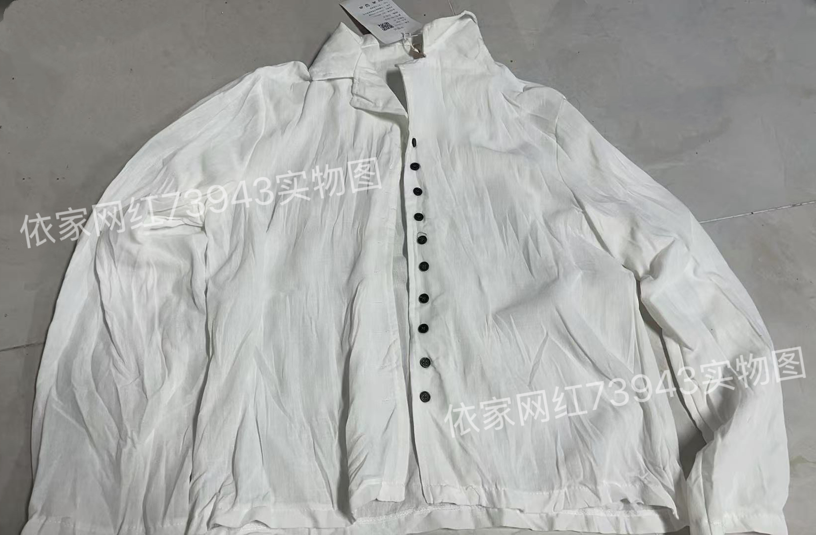 gakee official 쿠바 칼라 주름 여성 셔츠 봄 섹션 질감 센스 느슨함 바람 캐주얼 루즈핏 맨위