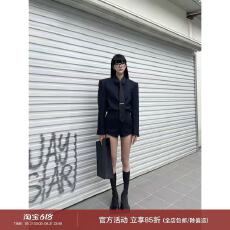 批发0122stepll黑话律师蓝色御姐<b class='q'>衬衫</b>西<b class='q'>装</b>套<b class='q'>装</b>显瘦高级辣妹短<b class='q'>裤</b>两件套