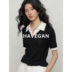 批发吴童童莱赛尔假两件短袖<b class='q'>针织衫</b>女夏季韩系设计感修身显瘦上衣