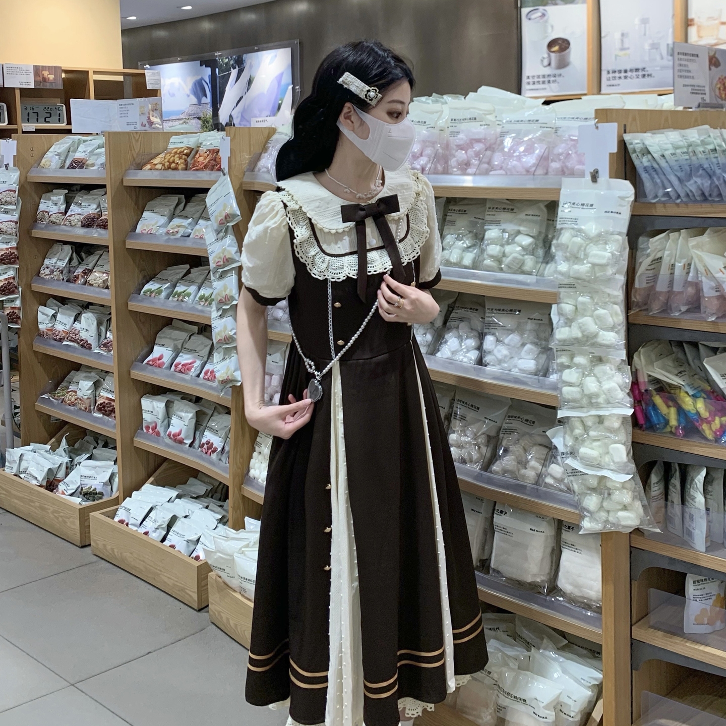 여름 새로운 lolita 드레스 부드러운 자매 치마 학생 로리타 드레스 슬림해 보이는 섹션