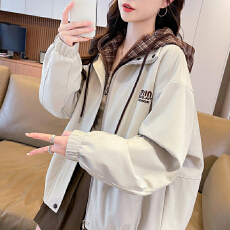 批发实拍968#秋装外套2026新款秋<b class='q'>冬</b>装连帽开衫女孩宽松加厚洋气上衣