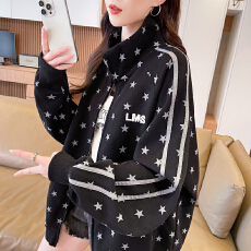 批发实拍980#美式潮流满天星立领夹克情侣款<b class='q'>开衫</b>男2026新款上衣外套女