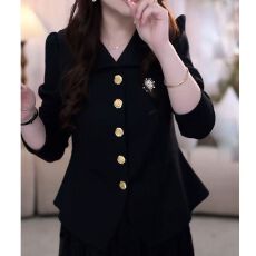 批发法式纯色海军领高端长袖衬衫女多巴胺高级感气质上衣女装早秋新款