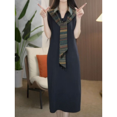 批发新款秋冬季2025高级法式气质长袖<b class='q'>连衣裙</b>设计感宽松显瘦中长款裙子