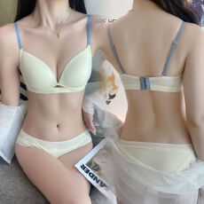 批发日本无痕<b class='q'>无</b><b class='q'>钢圈</b>内衣女聚拢<b class='q'>文胸</b>罩光面薄款大胸显小透气少女三角杯