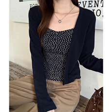 批发实拍实价#针织开衫碎花吊带背心<b class='q'>两件套</b>女韩系早春chic套装巨好看