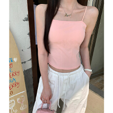 批发实拍实价#吊带背心女2026新款春季美背纯欲甜辣单穿显瘦短款上衣