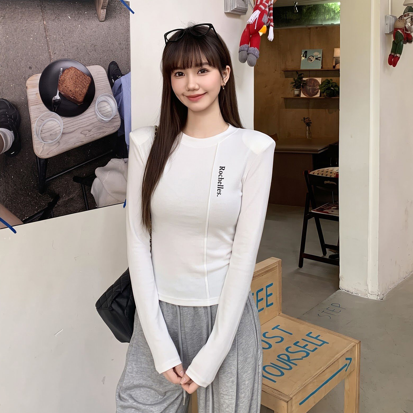 BY34183# 秋冬新款洋气设计感修身内搭打底衫女上衣t恤女潮 服裝批發女裝批發服飾貨源