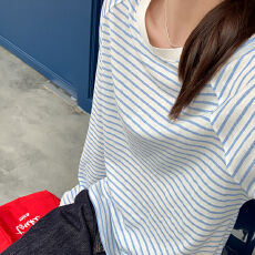 批发实拍实价#条纹防晒长袖t恤女宽松冰丝薄款<b class='q'>空调</b>罩<b class='q'>衫</b>独特别致上衣潮