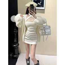 批发2025纯欲风性感辣妹镶钻抹胸包臀显瘦抓绒加厚连衣裙<b class='q'>短裙</b>