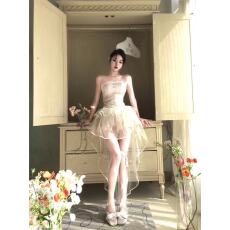 批发2026新款辣妹套装<b class='q'>蕾丝</b>收腰抹胸背心女夏季网纱不规则半身裙两件套