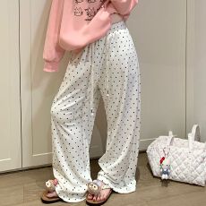 批发果子狸 2025秋冬新款单女海岛绒休闲宽松款长裤家居服