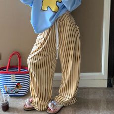 批发果子狸 2025秋冬新款单女海岛绒休闲宽松款长裤家居服