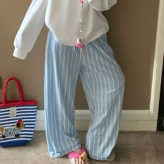 批发果子狸 2025秋冬新款单女海岛绒休闲宽松款长裤家居服