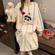 批发果子狸 2025 新款<b class='q'>冬</b>季 260g睡裙家居服长毛绒