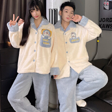 批发果子狸 新款冬季 260g法兰绒 <b class='q'>情侣</b><b class='q'>男女</b>睡衣套装<b class='q'>家居服</b>