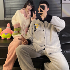 批发果子狸 新款冬季 260g法兰绒 <b class='q'>情侣</b><b class='q'>男女</b>睡衣套装<b class='q'>家居服</b>