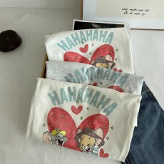 批发ins<b class='q'>大码</b>女装别致短袖2026夏季新款时尚宽松圆领慵懒印花t恤女