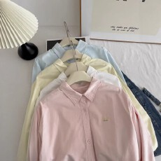 批发长袖<b class='q'>衬衫</b>女春夏2026春季新款设计感刺绣披肩<b class='q'>衬衣</b>学生polo上衣