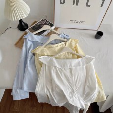 批发法式气质一字肩百搭长袖衬衫女设计感翻领开叉不规则衬衣上衣