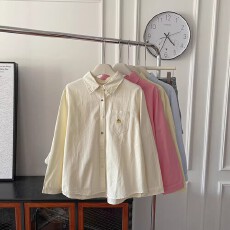 批发日系慵懒风<b class='q'>刺绣</b>长袖<b class='q'>衬衫</b>女2026早春新品宽松百搭洋气<b class='q'>衬衣</b>上衣