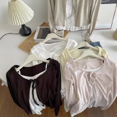 批发两件套针织衫女韩系修身内搭长袖打底衫甜妹上衣修身型上衣