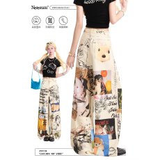 批发夏新款白色牛仔哈伦裤女水洗重工字母<b class='q'>镶钻</b>九分裤高腰显瘦老爹垮裤