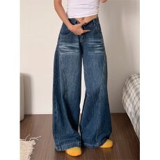 批发简约文艺流行百搭新款时尚原宿气质潮流牛仔裤ins慵懒日系