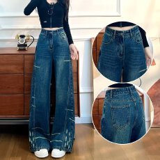 批发秋季新款<b class='q'>女</b><b class='q'>装</b>美式复古宽松大阔腿裤垂<b class='q'>感</b>拖地百搭氛围感牛仔裤<b class='q'>女</b>