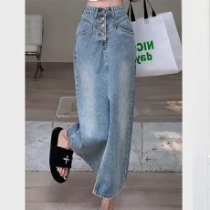 批发半身裙休闲淑女标准A字裙短裙单排扣中腰夏季纯色