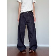 批发欧美风新款美式复古宽松直筒牛仔裤显瘦拖地阔腿裤弯刀设计感宽松