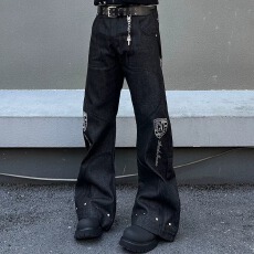 批发新款休闲裤修身刺绣裤子口袋拉链运动裤夏季爆款<b class='q'>男</b>裤<b class='q'>长裤</b>