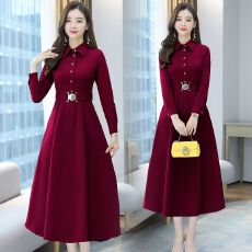 批发春秋女装新款端庄大气<b class='q'>连衣裙</b><b class='q'>妈妈</b>裙子2025爆款高端气质长袖打底裙