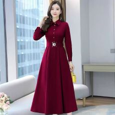 批发春秋女装新款端庄大气<b class='q'>连衣裙</b><b class='q'>妈妈</b>裙子2025爆款高端气质长袖打底裙