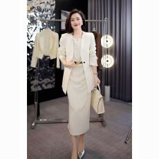 批发2479大爱美依缘2025新款时尚OL套装裙<b class='q'>西装</b>外套+连衣裙两件套女装