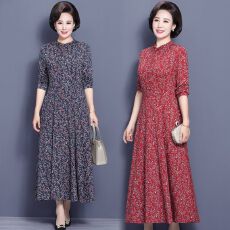 批发阔太太高端洋气长袖连衣裙2026春秋冬新款<b class='q'>中年女装</b>气质贵夫人长裙