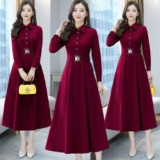 批发春秋女装新款端庄大气连衣裙妈妈裙子2026爆款高端气质<b class='q'>长袖</b><b class='q'>打底裙</b>