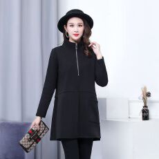 批发<b class='q'>大码</b>女装宽松立领<b class='q'>外套</b>春秋200斤胖妹妹时尚小个子中长款显瘦上衣