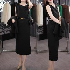 批发2479大爱美依缘2026新款时尚OL套装裙西装外套+连衣裙两件套女装