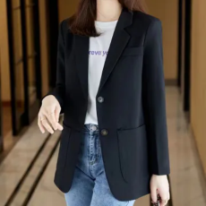 批发西装外套女2026春秋新款韩版宽松百搭学生中<b class='q'>长款</b>上衣休闲小西服女