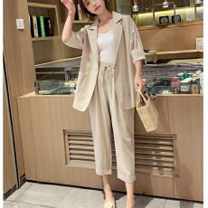 批发单/套装大码女装2026新款胖MM<b class='q'>韩版</b>宽松显瘦职业休闲小西装两件套