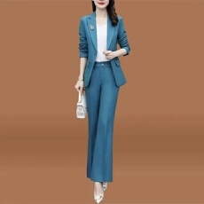 批发单/套<b class='q'>装</b> 春<b class='q'>装</b>2026新款修身时尚气质显瘦职业西<b class='q'>装</b>微喇裤两件套<b class='q'>装</b><b class='q'>女</b>