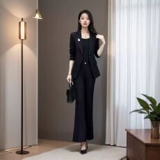 批发单/套<b class='q'>装</b> 春<b class='q'>装</b>2026新款修身时尚气质显瘦职业西<b class='q'>装</b>微喇裤两件套<b class='q'>装</b><b class='q'>女</b>