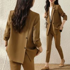 批发职业<b class='q'>大码</b>西<b class='q'>装</b>套<b class='q'>装</b>2026春季新款宽松显瘦休闲西服外套阔腿<b class='q'>裤</b><b class='q'>两件套</b>