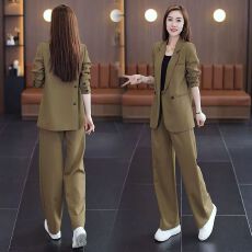 批发职业大码西装<b class='q'>套装</b>2026春季新款宽松显瘦休闲西服外套阔腿<b class='q'>裤</b><b class='q'>两件套</b>