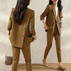 批发职业大码西装<b class='q'>套装</b>2026春季新款宽松显瘦休闲西服外套阔腿<b class='q'>裤</b><b class='q'>两件套</b>