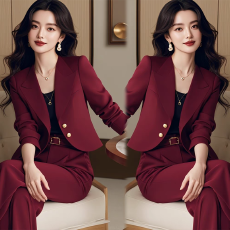 批发单/套装 初秋高级感漂亮高端时尚气质小香风西装外套裤子套装<b class='q'>女</b>潮